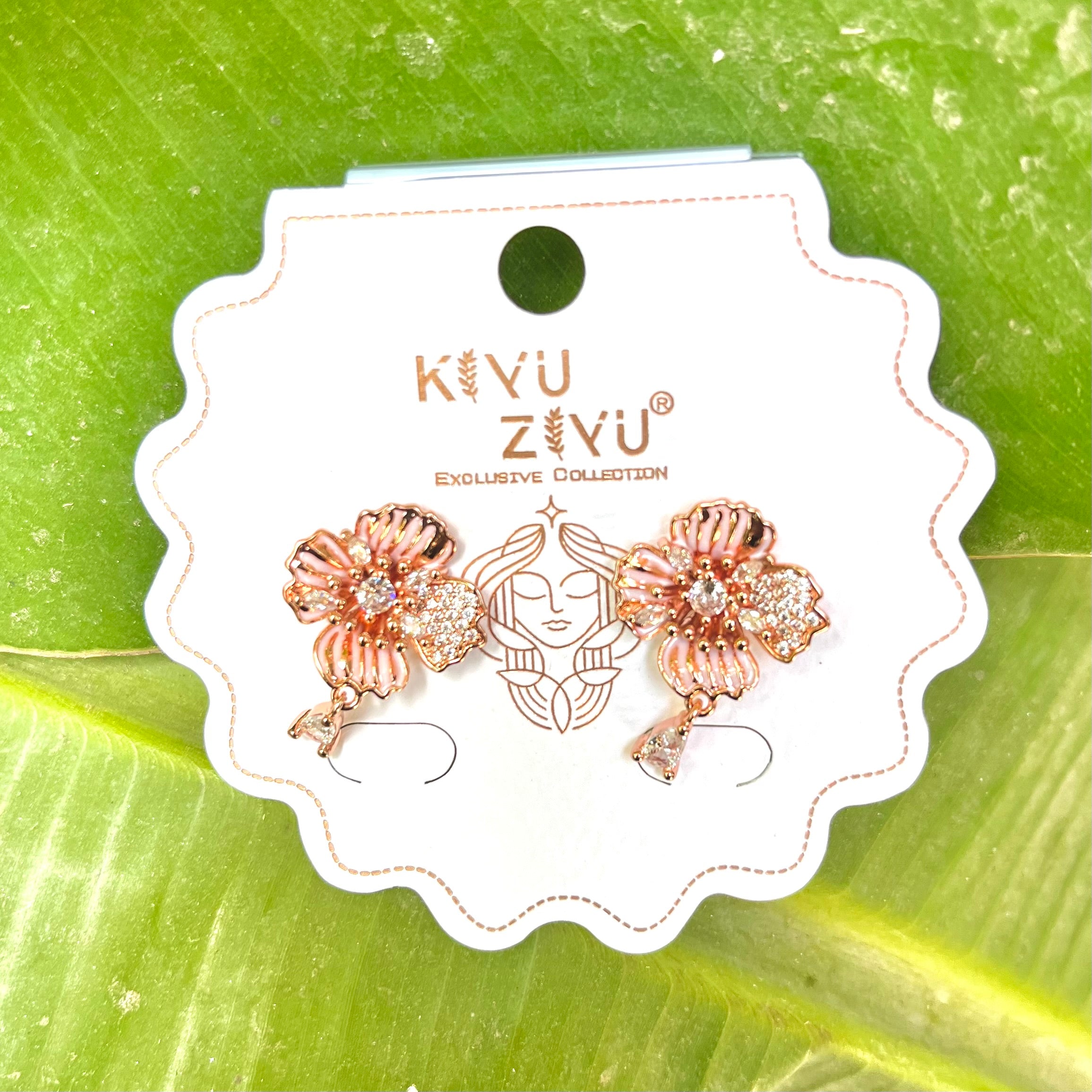 PINK FLOWER EARRINGS